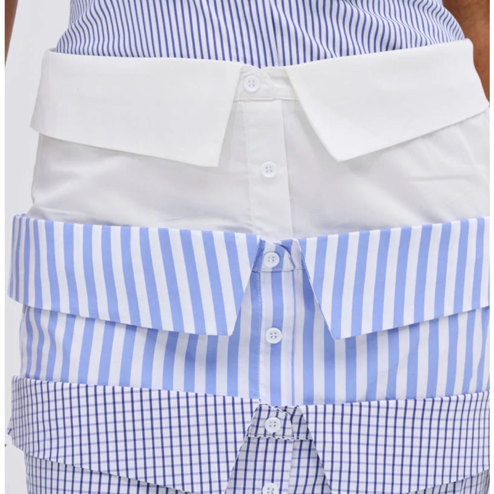 LOST IN THE CITY LAYERED POPLIN MIDI DRESS - S - Picture 5 of 6